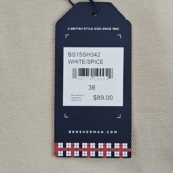 Ben Sherman Stretch Chino Shorts Men's 38 Tan Regular Fit 7" Inseam NEW NWT Luxe - Picture 7 of 14